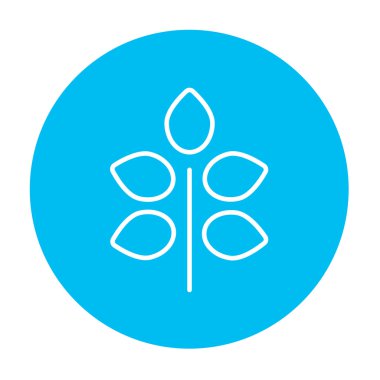 Şube ile yaprakları satırı simgesi.