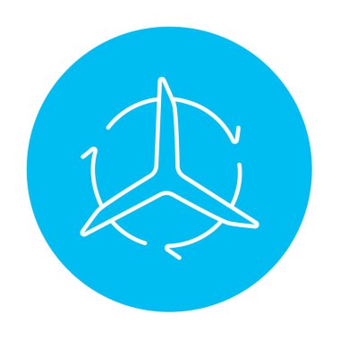 Oklar satırı simgesi yel değirmeni.