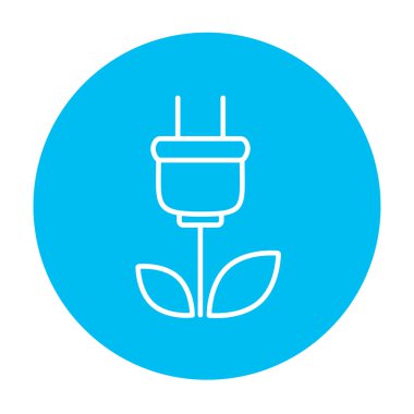 Eko yeşil enerji satırı simgesi.