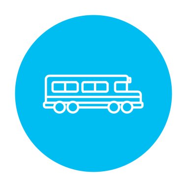 Okul servisi çizgisi simgesi.