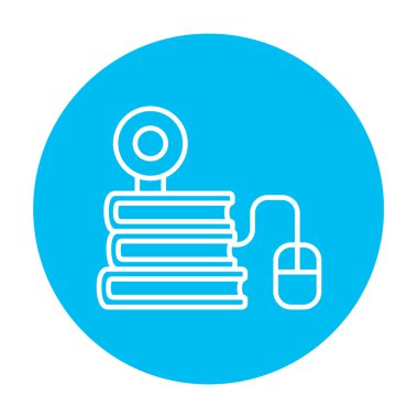 Çevrimiçi eğitim hattı simgesi.