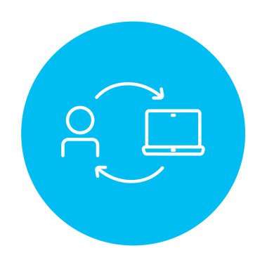 Çevrimiçi eğitim hattı simgesi.