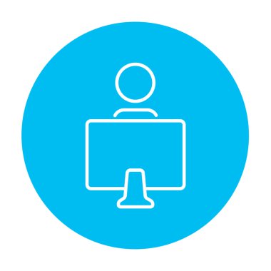 Çevrimiçi eğitim hattı simgesi.