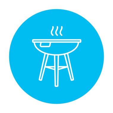 Su ısıtıcısı Barbekü Izgara satırı simgesi.