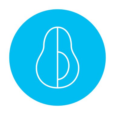 Avokado satırı simgesi.