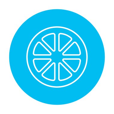 Dilim limon satırı simgesi.