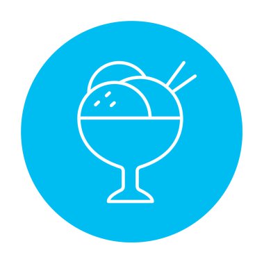 Fincan bir dondurma satırı simgesi.