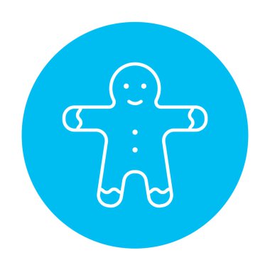 Zencefilli çörek çizgisi simgesi.