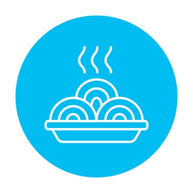 Sıcak yemek tabağı satırı simgesi.