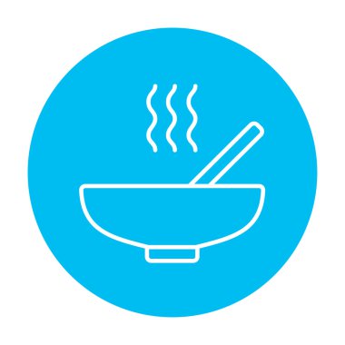 Sıcak çorba kaşığı satırı simgesi ile.