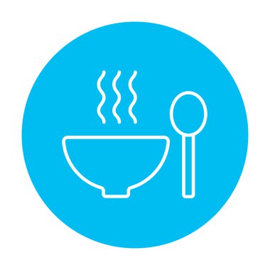 Sıcak çorba kaşığı satırı simgesi ile.