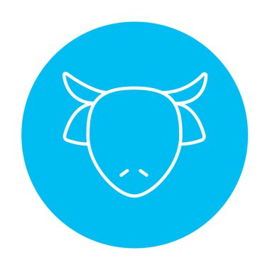 İnek zeka çizgisi simgesi.