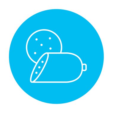 Dilimlenmiş sosis satırı simgesi.