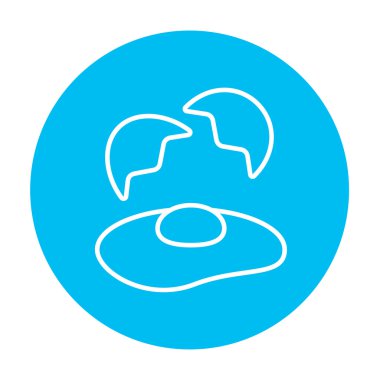 Kırık yumurta ve kabukları satırı simgesi.