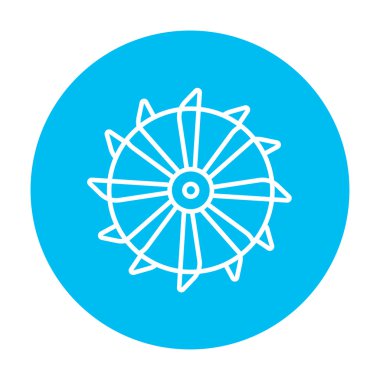 Döner kesme varil kömür makine satırı simgesi.