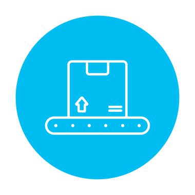 Konveyör bant için parsel satırı simgesi.