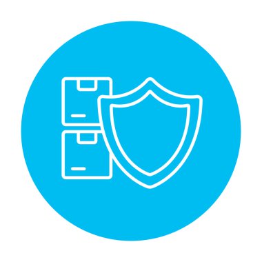 Kargo sigorta çizgisi simgesi.