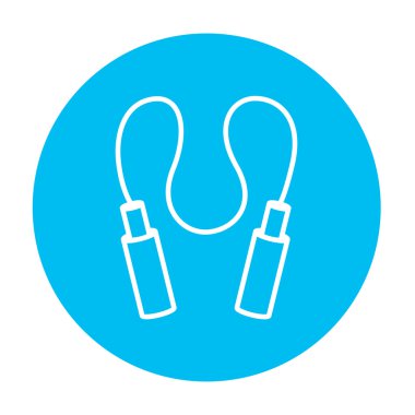 Jumping rope line icon.