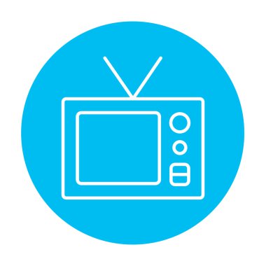 Retro televizyon satırı simgesi.