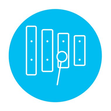 Ksilofon ile çekiç satırı simgesi.