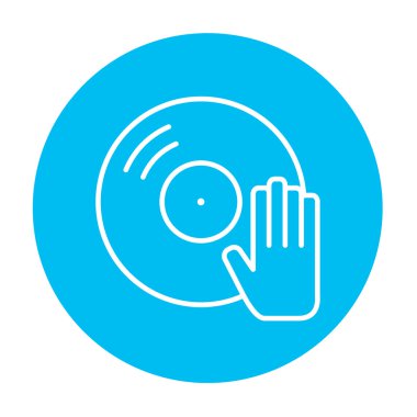 DJ el satırı simgesi ile disk.