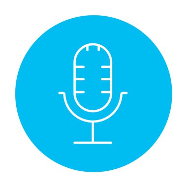 Retro mikrofon hattı simgesi.