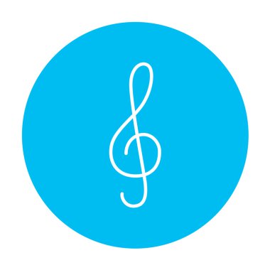 G-nota anahtarı satırı simgesi.