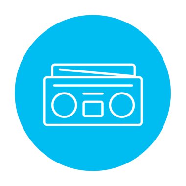 Radyo kaset çalar satırı simgesi.