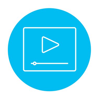 video oynatıcı satırı simgesi.