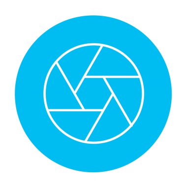 Fotoğraf makinesi obtüratör satırı simgesi.