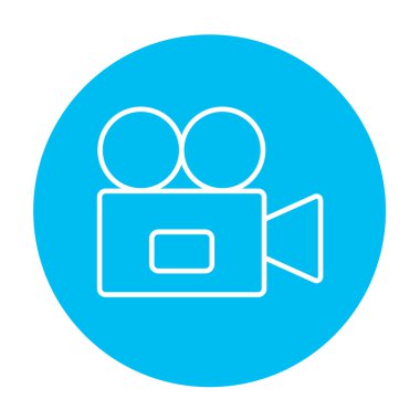 Video kamera çizgi simgesi.
