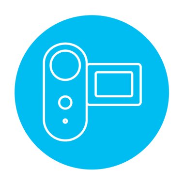 Dijital video kamera satırı simgesi.