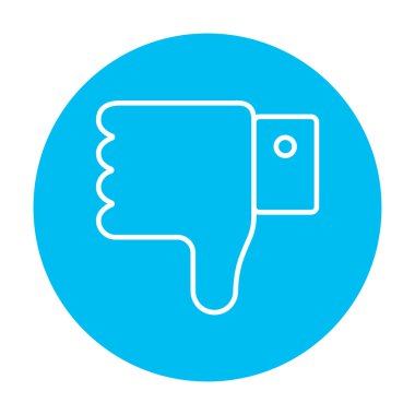 Başparmak el işareti satırı simgesi.