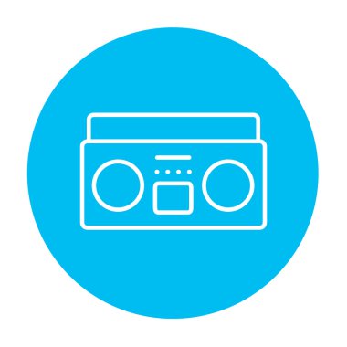 Radyo kaset çalar satırı simgesi.