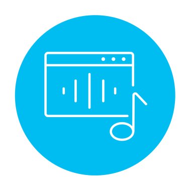 Radyo çizgisi simgesi.