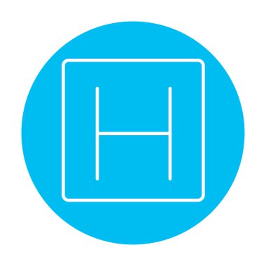 Hastane işareti satırı simgesi.