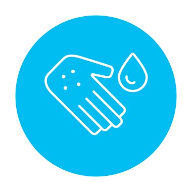 El ile mikroplar satırı simgesi.