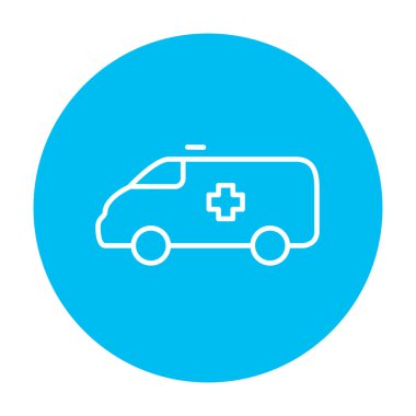 Ambulans otomobil hattı simgesi.