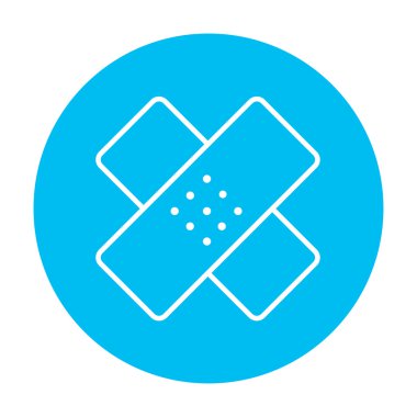 Yapışkanlı bandaj satırı simgesi.