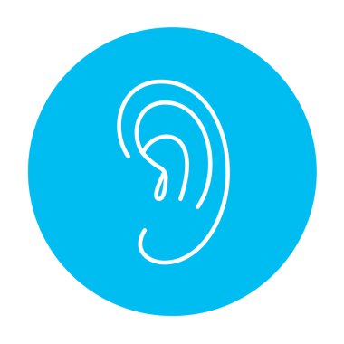 İnsan kulağının satırı simgesi.