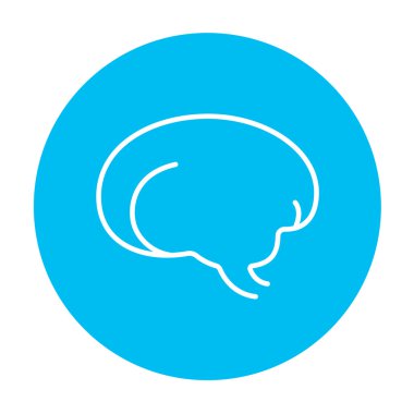 Beyin çizgisi simgesi.