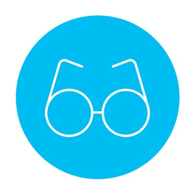 Gözlük çizgisi simgesi.