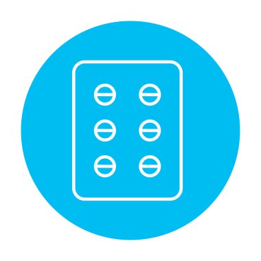 Tabak hapları satırı simgesi.