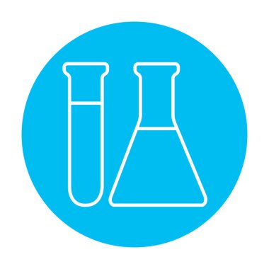 Test tüpleri satırı simgesi.