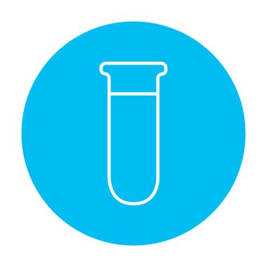 Test tübü çizgi simgesi.