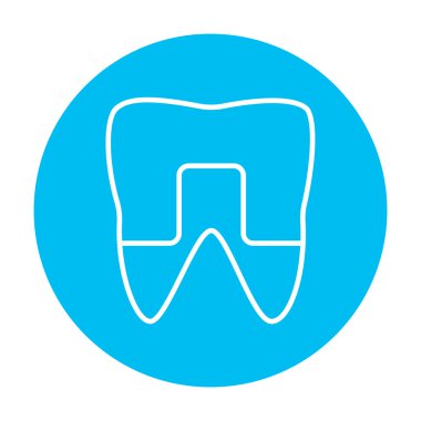 Taç diş satırı simgesi.