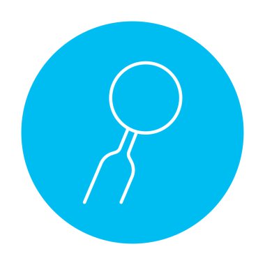 Diş ayna satırı simgesi.