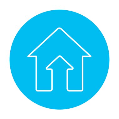 Büyüme emlak piyasası satırı simgesi.