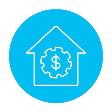 House ile dolar sembol satırı simgesi.