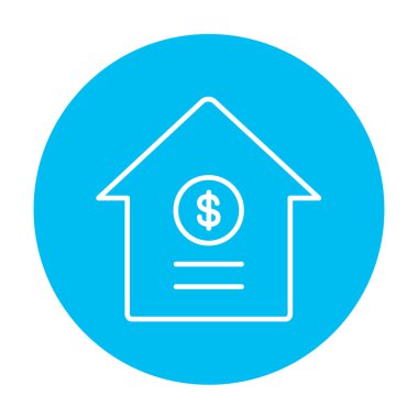 House ile dolar sembol satırı simgesi.